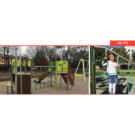 Mänguväljakukompleks alates 2-aastastele lastele – 'MINI' kollektsioon 'MAXI / MBG-2412_MA 12-2042-P15'