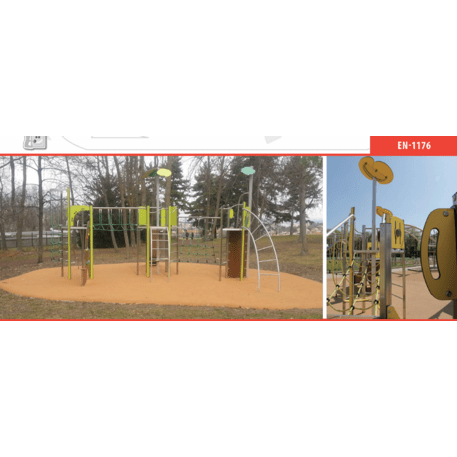 Žaidimų aikštelių kompleksas vaikams nuo 2 iki 12 metų amžiaus – kolekcija 'MEGA / MBG-2576_ME 18-3022-P15'