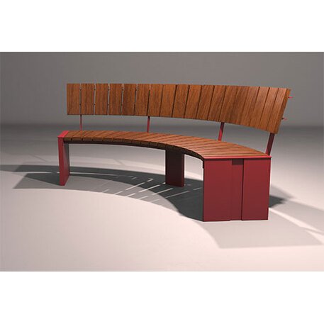 Metalinis suolas (suoliukas) su atlošu, pagamintas iš Iroko medienos 'Helio / 012137'