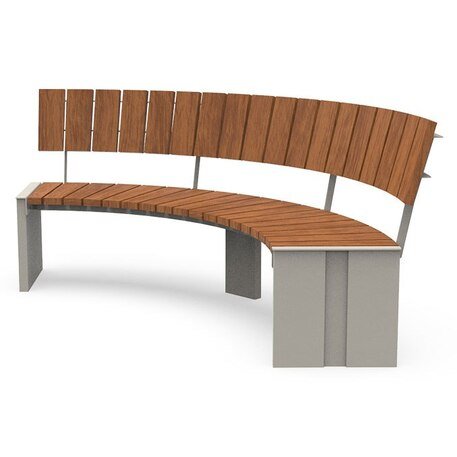 Metalinis suolas (suoliukas) su atlošu, pagamintas iš Iroko medienos 'Helio / 012137'