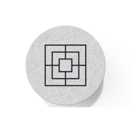Betoninis šachmatų žaidimo stalas su keturiomis sėdimomis vietomis, šlifuotu terrazzo paviršiumi 'Premium / 188x188xH/75cm / BS-429'