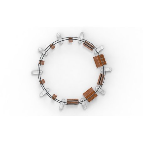 Lauko druskų kambarys (Haloterapija) su pergole, supynėmis ir suolais iš iroko medienos 'Premium Collection / STF/27-31-05/MDL'