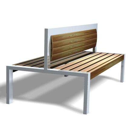 Dvipusis metalinis suolas su atlošu, pagamintas iš Iroko medienos 'Premium Collection / STF/13-04-62/MDL'