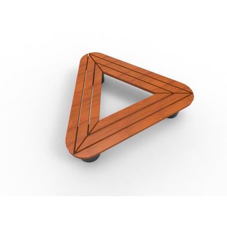 Metalinis suolas (suoliukas) be atlošo, pagamintas iš Iroko medienos 'Premium Collection / STF/06-18-01/MDL'