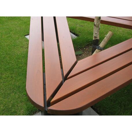 Metalinis suolas (suoliukas) be atlošo, pagamintas iš Iroko medienos 'Premium Collection / STF/06-18-01/MDL'