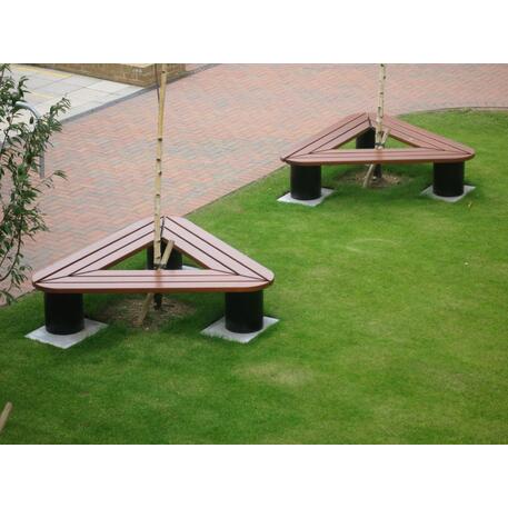 Metalinis suolas (suoliukas) be atlošo, pagamintas iš Iroko medienos 'Premium Collection / STF/06-18-01/MDL'