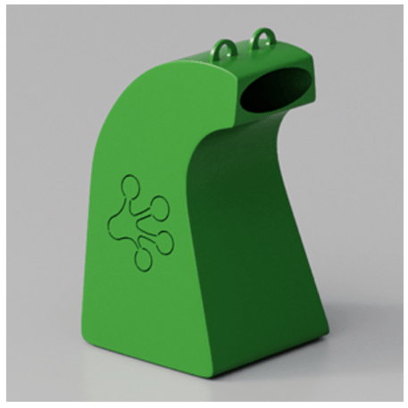 Metal trash bin for children’s playgrounds 'Frog Bin G552'