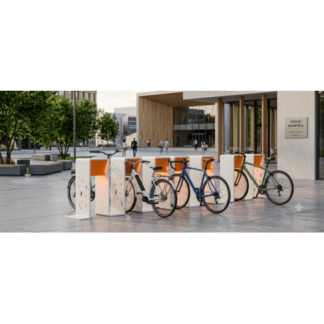 Metal bicycle rack 'Komete'