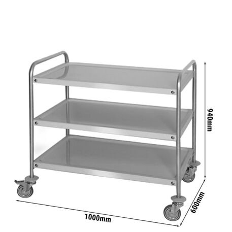 Wózek do serwowania - trzy półki (1,0 x 0,6m)