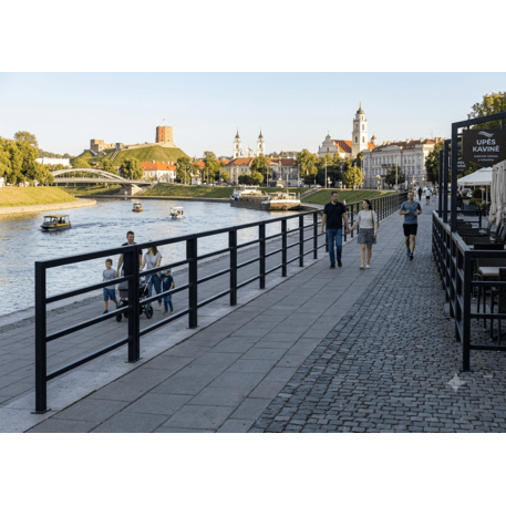 Metal pedestrian safety barrier for urban areas 'Simply - 405'