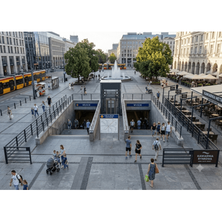 Metal pedestrian safety barrier for urban areas 'Simply - 405'