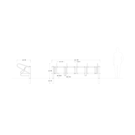 Bicycle parking racks 'Milano_386'