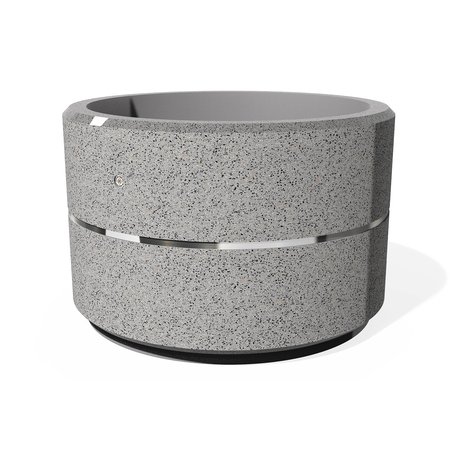 Apvalus betoninis terrazo vazonas (gėlinė) 'Premium / Ø100xH/65cm / BS-21'