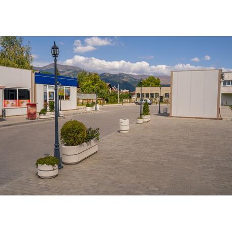 Betoninis vazonas – gėlinė, padengta smulkia granito skaldele 'Premium / 150x45xH/45cm / BS-27'