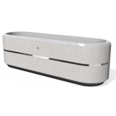 Betoninis vazonas – gėlinė, padengta smulkia granito skaldele 'Premium / 150x45xH/45cm / BS-27'