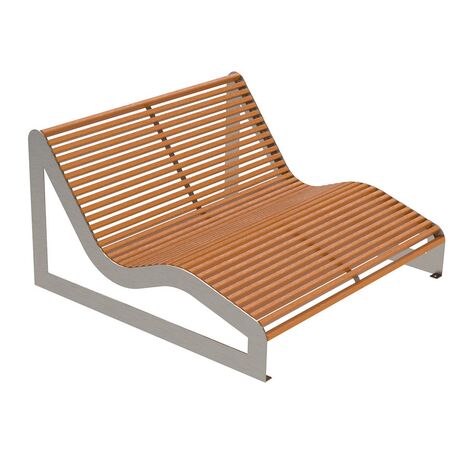 Metal lounge chair with wooden seat 'BD/LM003_1803/MDL'