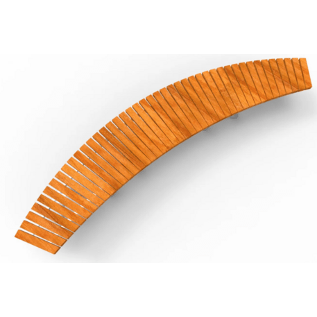 Metalinis suolas (suoliukas) be atlošo, pagamintas iš Iroko medienos 'Premium Collection / STF/20-02-20/MDL'