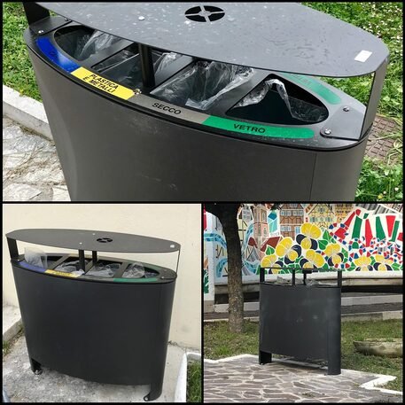 Lauko metalinė šiukšliadėžė rūšiavimui 'Genesi 135L'