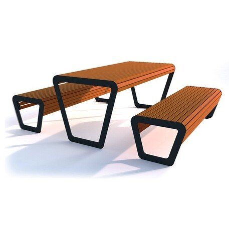 Metal bench + table 'Picnic_K1'