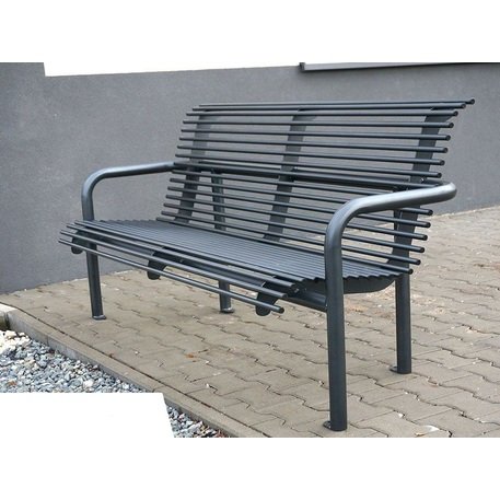 Металлическая скамейка со спинкой 'BDS_SZFI-180cm'