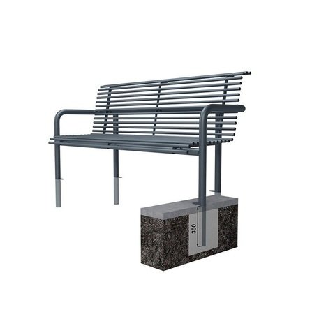 Металлическая скамейка со спинкой 'BDS_SZFI-180cm'