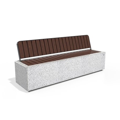 Concrete outdoor bench '200x54x81cm / BS-268-B'