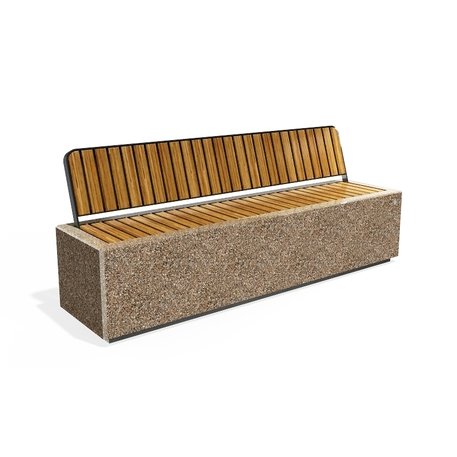 Concrete outdoor bench '200x54x81cm / BS-268-B'