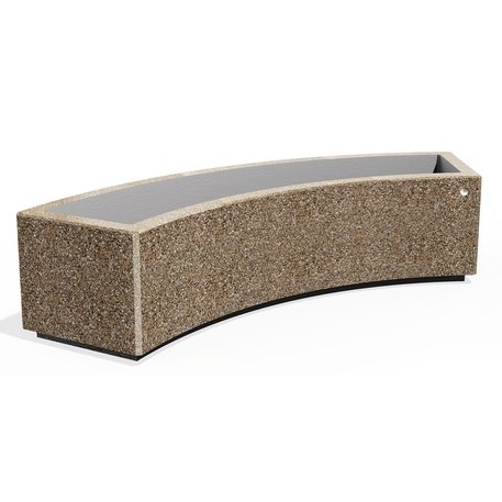 Modulinis betoninis vazonas – gėlinė, padengta smulkia granito skaldele 'Premium / 200x50xH/45cm / BS-268-L'