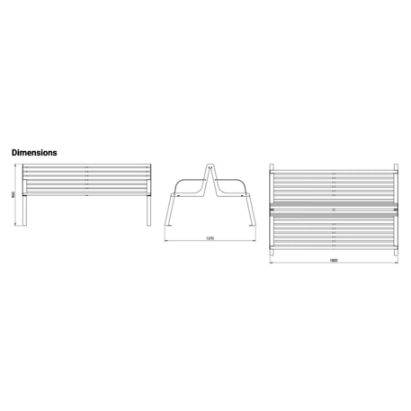 Metal bench 'BD/VITA_LVI293.00/MDL'