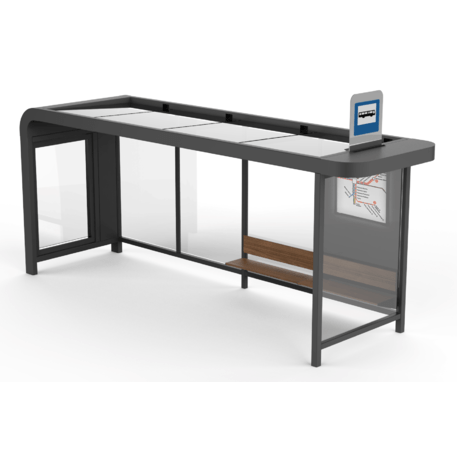 Autobusų stotelės stoginė, paviljonas 'BD/INTELI_WIT071.01/MDL'