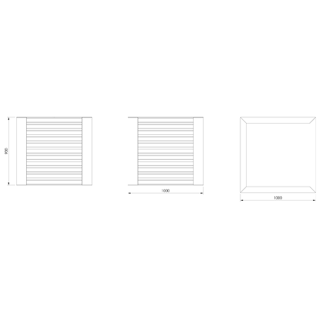 Blumentopf aus Metall 'BD/DED002.00/MDL_100x100xH/90cm'