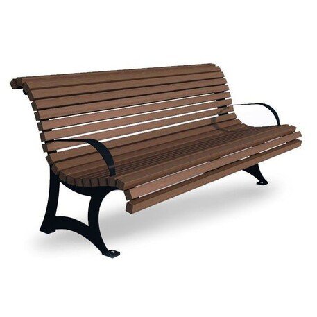 Metal bench with backrest 'BDS_MBG/48-180cm'