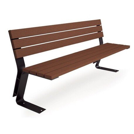 Metal bench with backrest 'BDS_MBG/54-180cm'