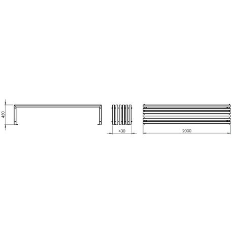 Metallbank 'BD/INOXX_LIN025.02/MDL'