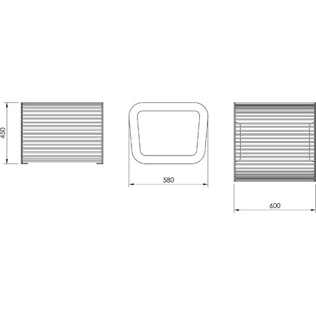 Metallbank 'BD/RALL_LRA071.03_60cm/MDL'