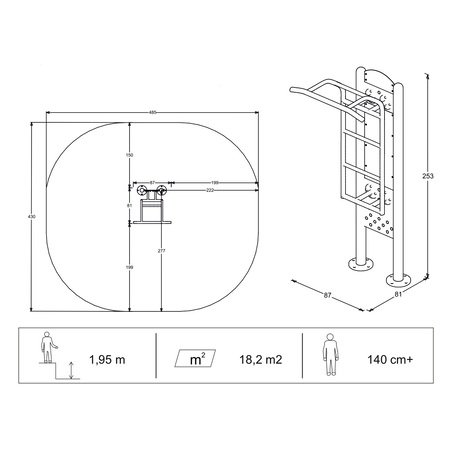 Outdoor fitness and gym equipment 'MBG_01/OFC-3'