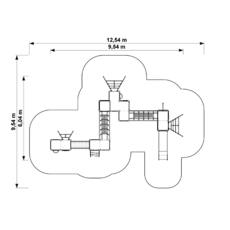 Vaikų žaidimo aikštelės kompleksas 'MBG-396/P1130'