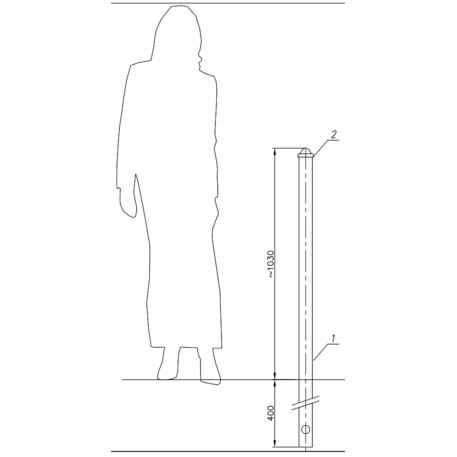 Metallabsperrpfosten für Städte 'MBG-34/S12'