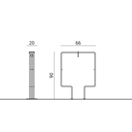 Metalinis dviračių stovas, laikiklis 'Bicycle racks .015'