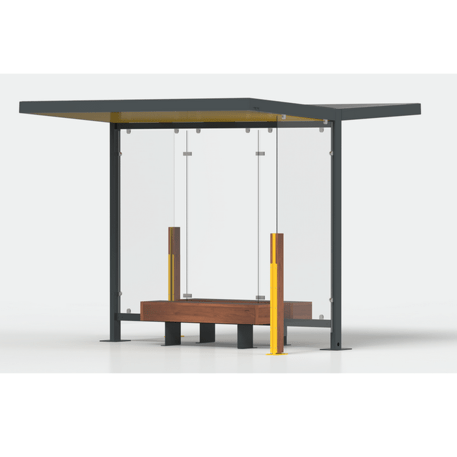 Dvipusė autobusų stotelės stoginė, paviljonas 'Premium / Noi / 606-PE-D-COMP1'