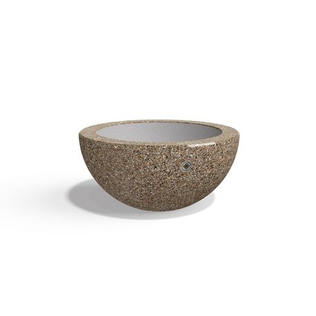 Apvalus betoninis terrazo vazonas (gėlinė) 'Premium / Ø50xH/23,5cm / BS-372'