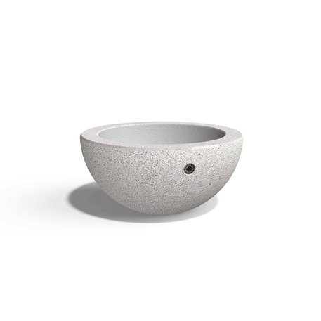 Apvalus betoninis terrazo vazonas (gėlinė) 'Premium / Ø50xH/23,5cm / BS-372'