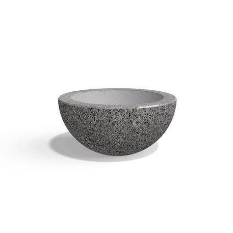Apvalus betoninis terrazo vazonas (gėlinė) 'Premium / Ø50xH/23,5cm / BS-372'