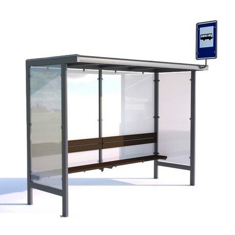 Autobusų stotelės laukimo paviljonas 'Vėjas / 282cm'
