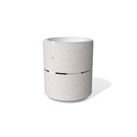 Apvalus betoninis vazonas – gėlinė, padengta smulkia granito skaldele 'Premium / Ø85xH/100cm_BS-382'