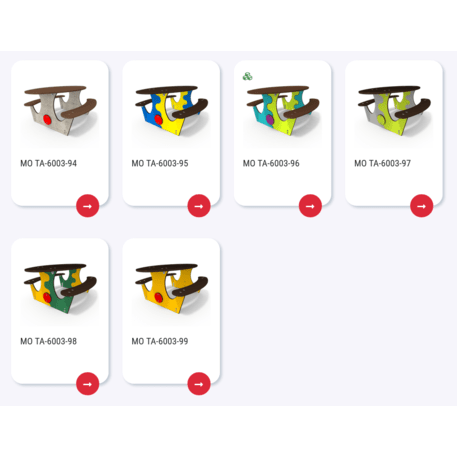 Žaidimų stalas su suolais vaikų aikštelėms 'MO_TA-6003-14'