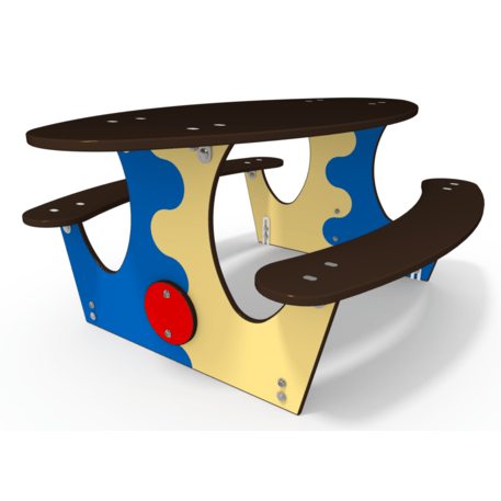 Žaidimų stalas su suolais vaikų aikštelėms 'MO_TA-6003-14'