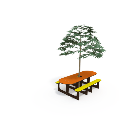 Žaidimų stalas su suolais vaikų aikštelėms 'MO_TA-7003-12'