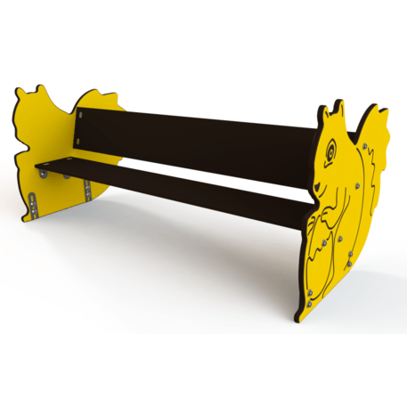 Spalvotas suoliukas vaikų žaidimo aikštelėms 'MO_BA-2003-02'