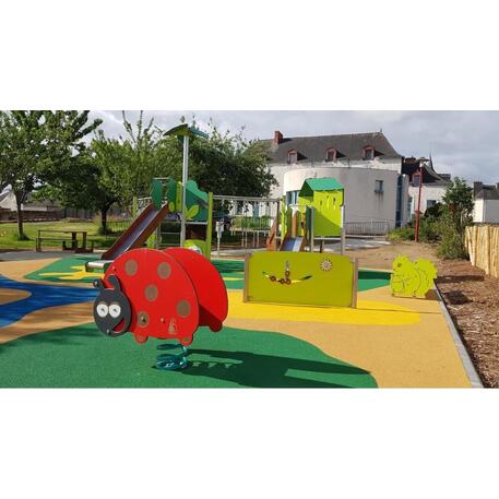 Spalvotas suoliukas vaikų žaidimo aikštelėms 'MO_BA-2003-02'